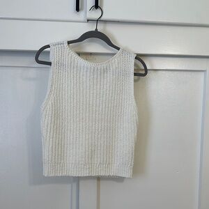 Abercrombie & Fitch cream Knit Tank Top